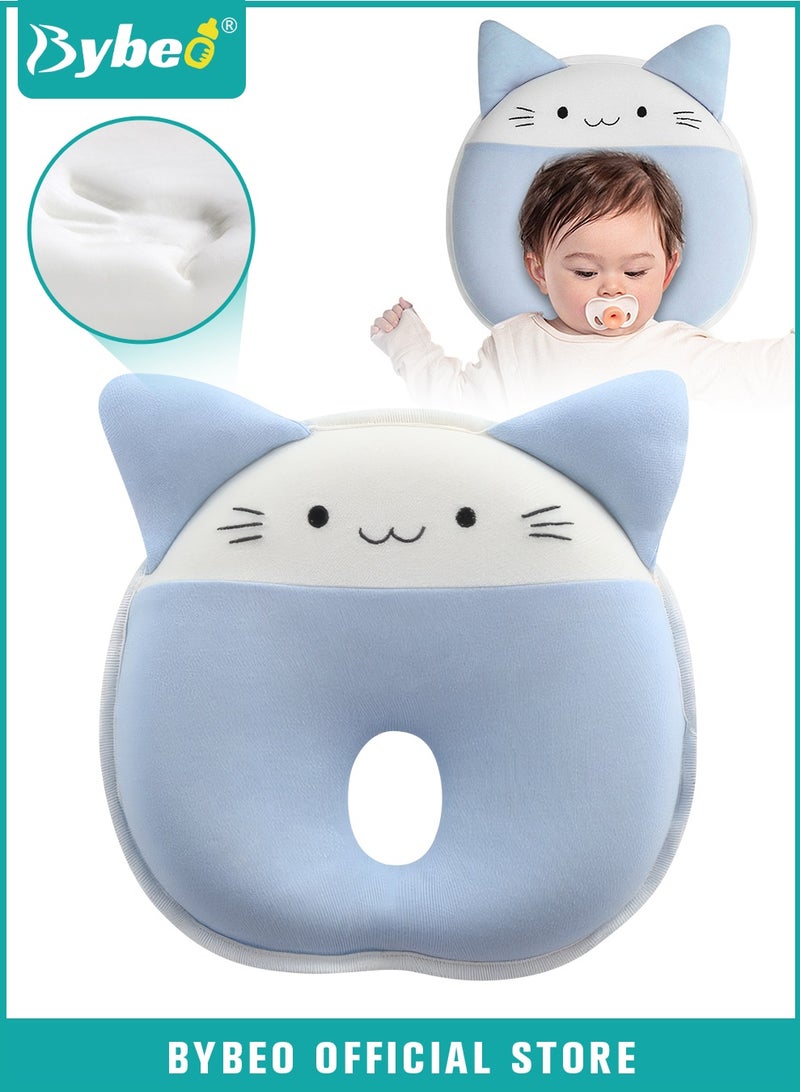 Bybeo Baby Newborn Nursing Sleeping Pillow, Baby Head Shaping Pillow, Kids Spine Protection Pillows, Toddler Head Support Pillow for 0-24 Months, Upgraded Hydrophilic Cotton - Image 1